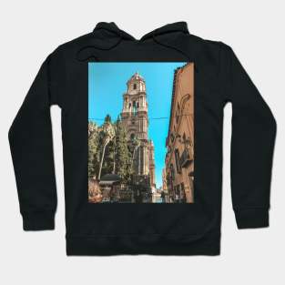 Malaga Church Tower and Palms Hoodie